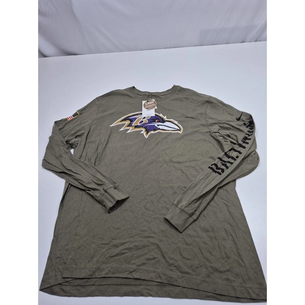 Baltimore Ravens Shirt Mens 2XL Green NFL Football Salute To Service Nike